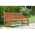 Vifah Malibu Outdoor Patio 5-foot Wood Garden Bench V023-1